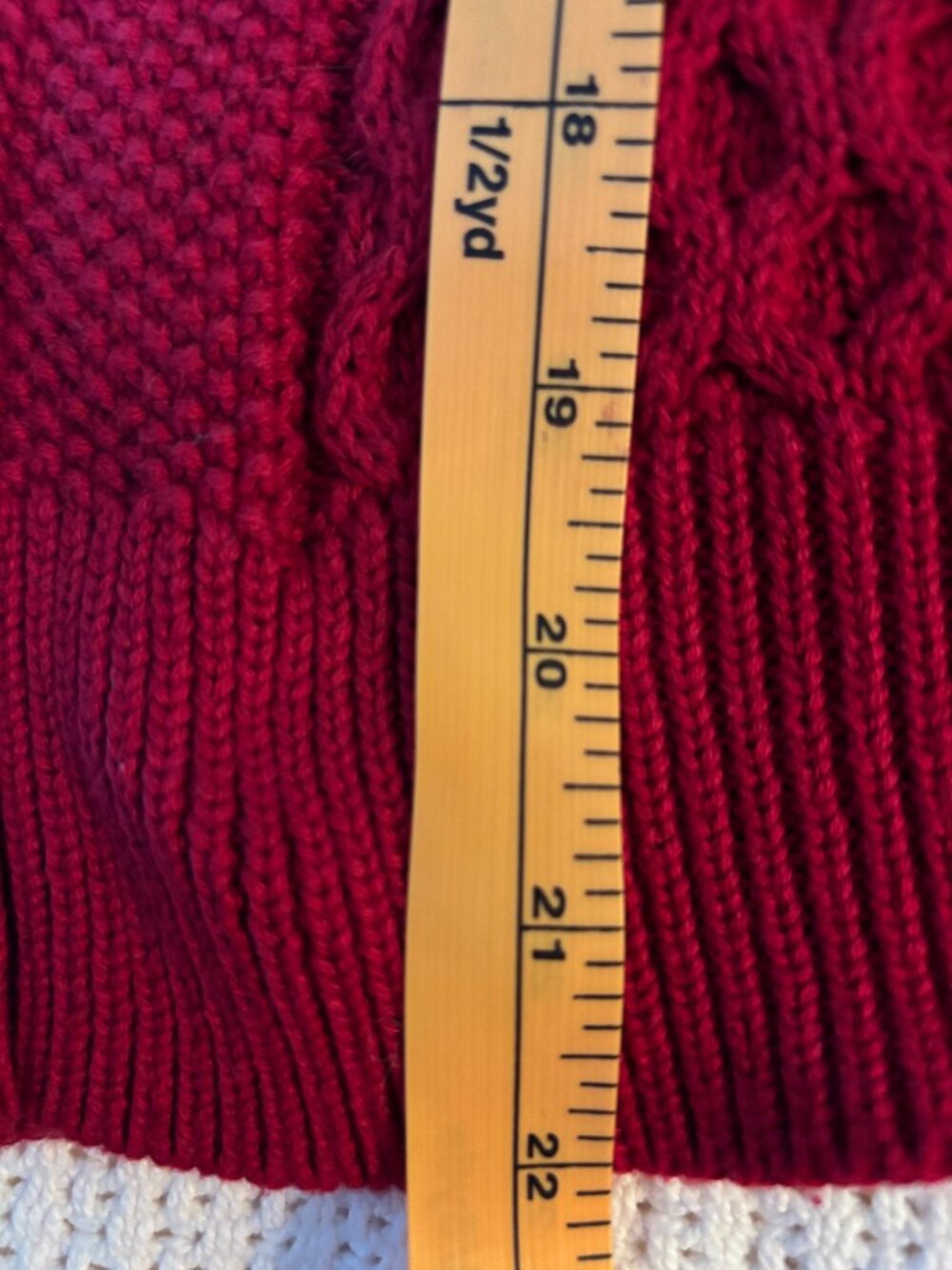 Gap Deep Red Mix-Texture Turtleneck Sweater — Size M - Picture 9 of 10